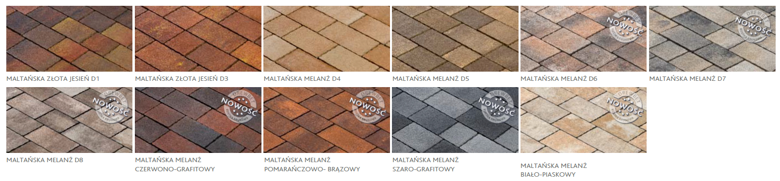 KOSTKI SZLACHETNE MELANŻE KOLORYSTYKA